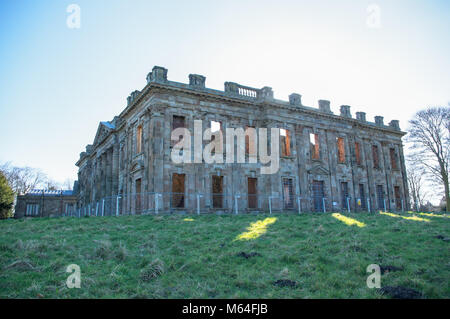 Sutton Scarsdale Hall, Georgisch in Chesterfield, Derbyshire, England Ruine Stockfoto