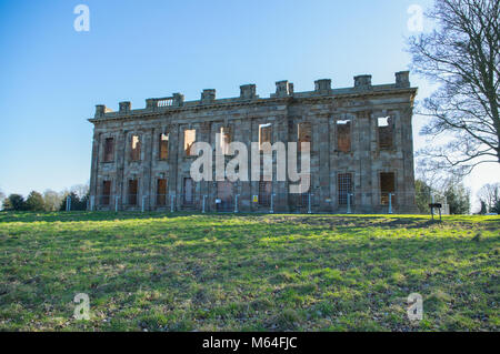 Sutton Scarsdale Hall, Georgisch in Chesterfield, Derbyshire, England Ruine Stockfoto