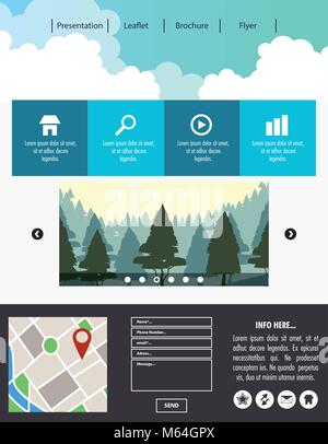 Business Website Vorlage Stock Vektor