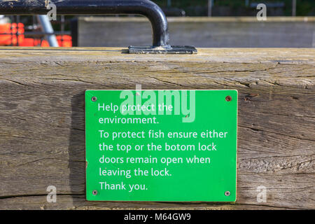 Die neue Teston Lock auf dem Fluss Medway in Teston in der Nähe von Maidstone, Kent, Großbritannien Stockfoto