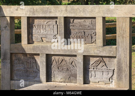 Die neue Teston Lock auf dem Fluss Medway in Teston in der Nähe von Maidstone, Kent, Großbritannien Stockfoto