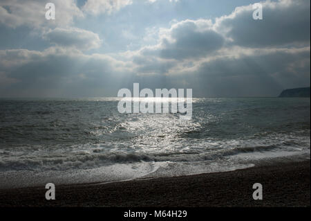 Der Strand von Seaton in Devon, England Stockfoto