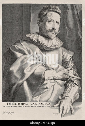 Paulus Pontius nach Anthony van Dyck - Theodorus Van Lonius Stockfoto