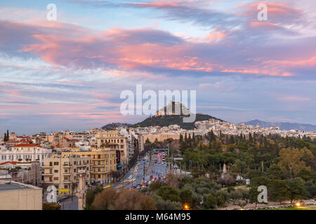 Mount Lycabettus in Athen, Griechenland Stockfoto