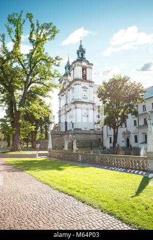 Die barocke Kirche der Hll. Michelangelo und Stanislaus - Skalka Kirche in Krakau, Polen Stockfoto