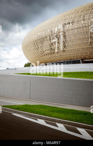 Krakau - 16. August: Krakau Arena; am 16. August 2014. Krakau Arena ist die größte in Polen (22 800 Zuschauer) und eines der modernsten in der wo Stockfoto