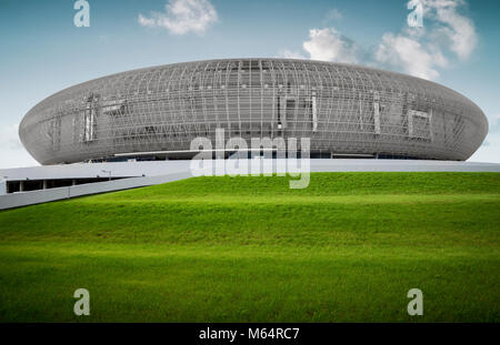 Krakau - 16. August: Krakau Arena; am 16. August 2014. Krakau Arena ist die größte in Polen (22 800 Zuschauer) und eines der modernsten in der wo Stockfoto