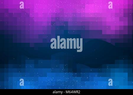 Vektor violett blau Rauch. Abstrakte dunklen Hintergrund. Geheimnisvolle bunte Nebel. Gemischte Farben. Magisch leuchtenden fliegenden Staub. Vector Illustration Stock Vektor