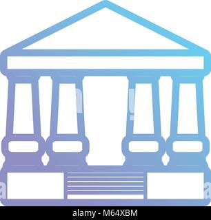 Gerechtigkeit Gericht Gebäude Symbol Stock Vektor