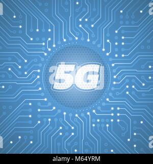 5 G - Drahtlose Systeme der 5. Generation Stock Vektor