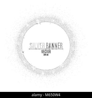 Runde silber Banner von glitzert. Luxus Hintergrund für Ihr Design. Vector Illustration Stock Vektor