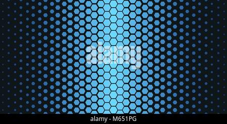 Abstrakte geometrische Muster. Hipster Fashion Design drucken hexagonalen Muster. Blau Waben auf schwarzem Hintergrund. Vector Illustration. Stock Vektor