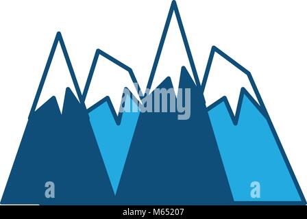 Alpen peakes Symbol Stock Vektor