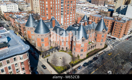 455 Central Park West, ehemals New York Krebs Krankenhaus, Upper West Side, Manhattan, New York City, USA Stockfoto