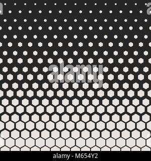Abstrakte geometrische Muster. Hipster Fashion Design drucken hexagonalen Muster. Weiße Waben auf schwarzem Hintergrund. Vector Illustration. Stock Vektor