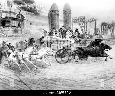 Abbildung: WAGENRENNEN im Circus Maximus das antike Rom-a6007SPL 001 HARS FÜHRENDEN RÖMISCHEN HISTORISCHEN ERFOLG AKTIVITÄT ANTIKEN PERSÖNLICHKEIT SÄUGETIERE ABENTEUER STÄRKE STRATEGIE CONTEST AUFREGUNG NIEMAND mächtig stolz KONKURRIERENDEN KAPITAL KONZEPT GEWINNER KUNST MAXIMUS GELINGT PEITSCHE PEITSCHEN KLEINE GRUPPE VON TIEREN AKTIONEN EQUINE WETTBEWERBER Wettbewerber SÄUGETIER B&W SCHWARZE UND WEISSE HAUPTSTADT WAGEN WAGEN CIRCUS MAXIMUS KONKURRIEREN ALTMODISCHE PERSÖNLICHKEITEN PERSONEN DES RÖMISCHEN REICHES ROM SPEKTAKEL SCHLAGSAHNE Stockfoto