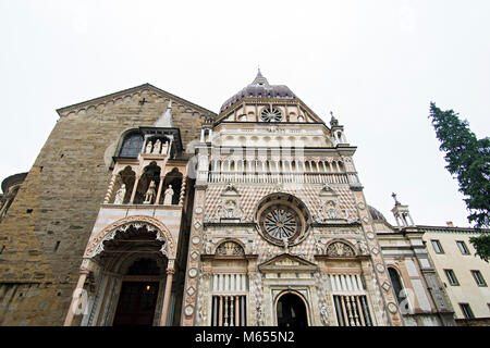 Basilika Santa Maria Maggiore und Colleoni Kapelle in Bergamo, Italien Stockfoto