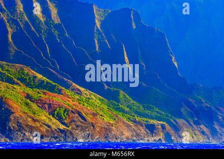 Na Pali Küste auf Kauai Stockfoto