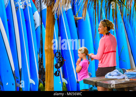 Surfen board rund auf Kauai Stockfoto