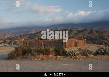 Einstellung der Fort Bravo Texas Hollywood Film Lage, Tabernas Spaniens. Stockfoto