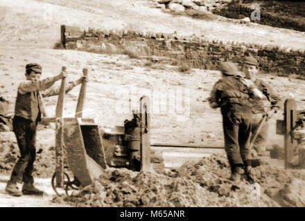 Ehemalige Kinderarbeit in Großbritannien. Junge Arbeitnehmer bei einer Mine im Norden von England (evtl. Killhope oder allenheads) Mine Stockfoto