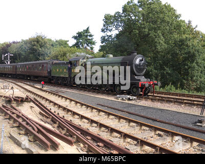 Lokomotive LNER 8572 auf dem North Norfolk Eisenbahn Stockfoto