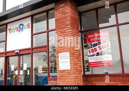 Toys R Us in Shrewsbury, eine von vielen ihrer Filialen in der Verwaltung. Stockfoto
