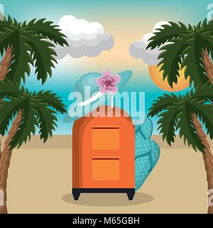 Sommer vacattions Symbole gesetzt Stock Vektor