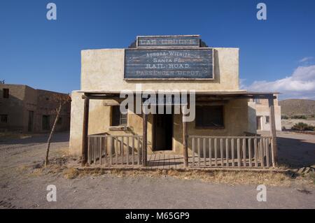 Einstellung der Fort Bravo Texas Hollywood Film Lage, Tabernas Spaniens. Stockfoto