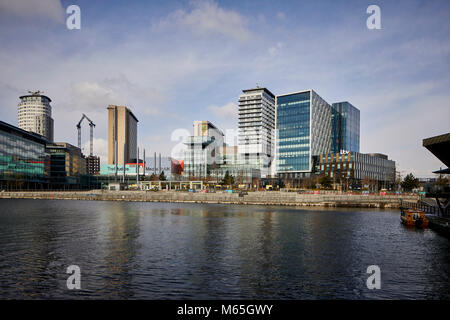 SALFORD QUAYS, MediacityUk BBC und Dock 10 Studios und ITV Granada Stockfoto