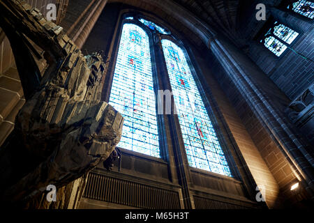 Die empörten Christus ist ein Kunstwerk, das jetzt in der Kathedrale von Liverpool, Stockfoto