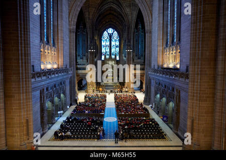 Liverpool Cathedral innen Stockfoto