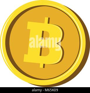 BItcoin virtuelles Geld Währung Stock Vektor