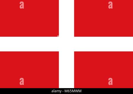 Flagge in den Farben des Souveränen Malteserordens, Vektor Bild Stock Vektor