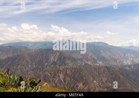 Wandern rund um chicamocha Nationalpark in Kolumbien Stockfoto