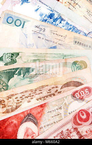 Sehr in der Nähe von veralteten Bank Note details. Stockfoto