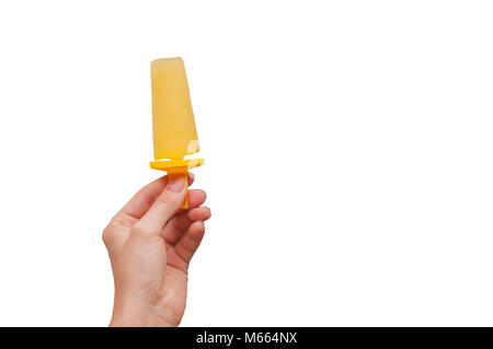 Obst hausgemachtes Eis. Bunte gefrorenes Obst Saft. Gefrorenen popsicle Stockfoto