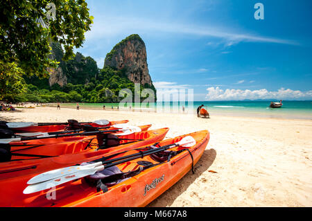 AO Phra Nang Bay, Railay Beach, Tonsay Beach, Provinz Krabi, Thailand, Südostasien, Asien Stockfoto