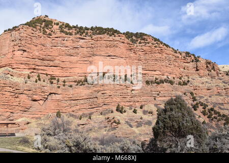 Utah I-84 Rastplatz views Stockfoto