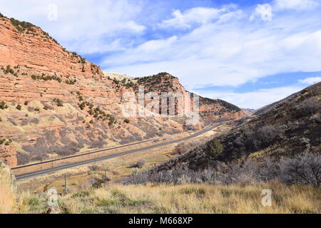 Utah I-84 Rastplatz views Stockfoto