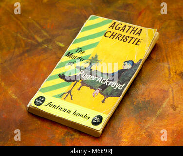 Fontana Paperback Version von Agatha Christies Krimi "Der Mord an Roger Ackroyd' Stockfoto