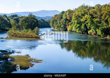 West Virginia, Appalachia Greenbrier County, Alderson, Greenbrier River Water, Allegheny Mountains, Natur, Natur, Landschaft, Landschaft, Umwelt, Ökologie, Stockfoto