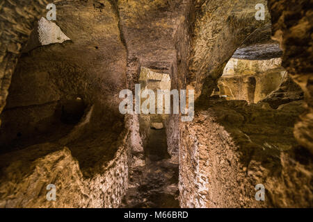 St Paul's Katakomben, Ir-Rabat, Malta, Europa. Stockfoto