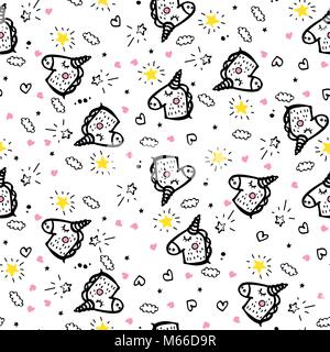 Vektor nahtlose Muster Doodle Stock Vektor