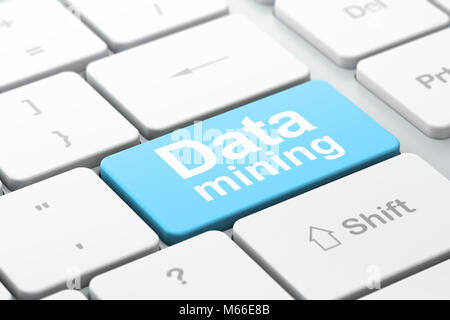 Datenkonzept: Datamining auf Computer Tastatur Hintergrund Stockfoto