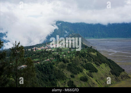 Cemoro Lawang Dorf, Bromo Tengger Semeru Nationalpark, Ost Java, Indonesien Stockfoto