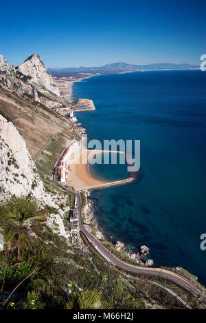 Küste, Gibraltar, Großbritannien Stockfoto