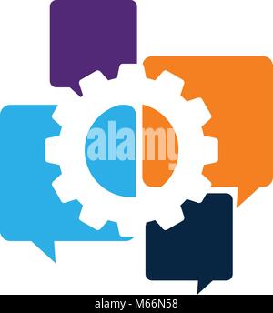 Gang Teilen Logo Design Template Vector Stock Vektor