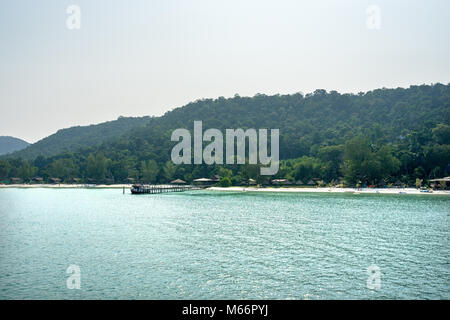 Schöner Strand auf Koh Rong Samloem Insel, Sihanoukville, Kambodscha. Stockfoto