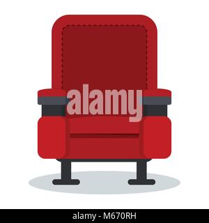 Kino roten Stuhl Stock Vektor